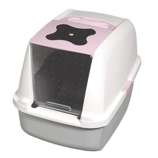 Catit - Hooded Cat Pan - Grey and Pink