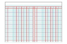 Croxley JD6071 Analysis A4 Book - 7 Cash Column on 1 Page