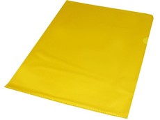 Bantex A4 Anti-Reflective PVC Secretarial Folder - Yellow (10 Pack)