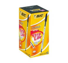 BIC Crystal Medium Xtra Life Ballpoint Pens - Black (Box of 60)