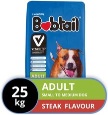 Bobtail - Dry Dog Food - Small To Medium - Steak Flavor - 25kg