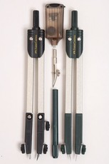 Faber-Castell Compass 5 Piece Set With Lead Insert, Div & Pen Point