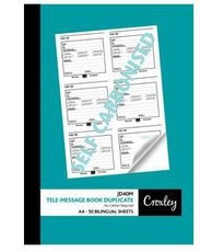 Croxley JD40M Telephone Message Duplicate Book (5 Pack)