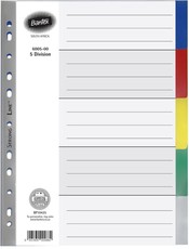 Bantex A4 5 Division P.P File Dividers