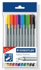 Staedtler Triplus Fineliners - Polybag of 10