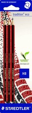 Staedtler Tradition Eco HB Pencils - Blister of 3