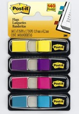 3M Post-it Flags 4 Pack Bright (Blue, Purple, Yellow, Pink)