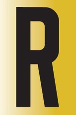 Tower Adhesive Reflective Letter Sign - Large R