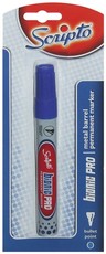 Scripto Bionic Pro Permanent Marker - Bullet Point Blue Ink