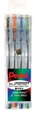 Pentel Superb 0.7mm Ballpoint Pens - Wallet of 4