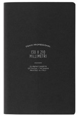 Ogami Professional Collection Black - Small 64 Pages Unruled Softcover Notebook