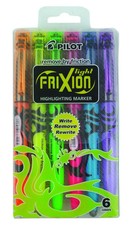 Pilot Frixion Light Erasable Highlighters - Wallet of 6 Colours