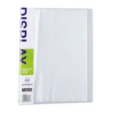 Meeco Executive A4 Display Book 40 Pockets - Clear