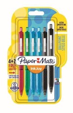 Paper Mate Inkjoy 300 Retractable Ballpoint Pens - Assorted Std (Carded 6's)