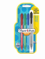 Paper Mate Inkjoy 100 Retractable Ballpoint Pens - Assorted Std (Carded 4's)