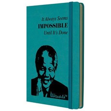 Mandela Eco Notebook Hard Cover A5 - Impossible - Turquoise