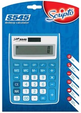 Scripto: S545 Calculator- 12 Digit-Tax Function - Blue