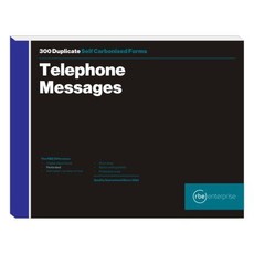 RBE: Telephone Message Book (210x275) 6 to view (300's)