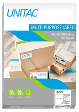 Unitac: Inkjet-Laser Multi-Purpose Labels UT500- 2 Up