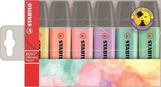 Stabilo: Stabilo BOSS Original Highlighters - Pastel Assorted Wallet of 6