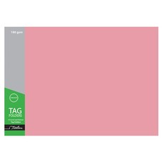 Pink 2 Fold Foolscap Tag Manilla 180gsm Board Folder - Pack of 100