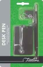 Treeline Desk Pen With Beaded Chain and Rotating Holder