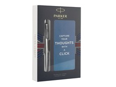 Parker: Jotter Stainless Steel Ballpoint Pen + Notebook