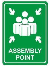 Parrot Products: Green Assembly Point Symbolic Sign