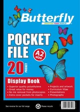 Butterfly: Pocket File - 20 Pocket A2