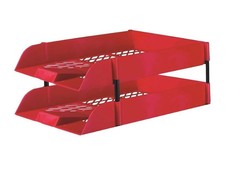 Treeline: 2-Tier Desk Letter Tray Set - Red