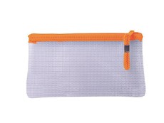 Treeline: Mesh Pencil Bag with Orange Zip - 22cm