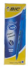 BIC Cristel Gel Medium Pens - Blue (Box of 12)