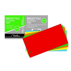 Treeline: Bright File Dividers 230 x 120mm - 2 Hole Punched - Pack of 100