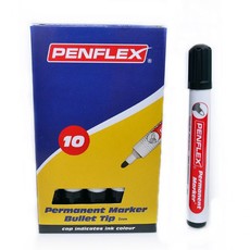 Penflex PM 15 Permanent Markers Bullet Tip Box-10 Black