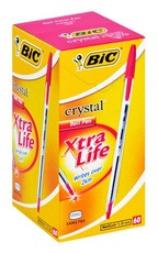 BIC Crystal Medium Xtra Life Ballpoint Pens - Red (Box of 60)