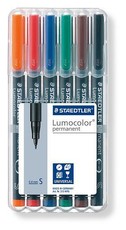 Staedtler Lumocolor 6 Permanent Superfine Markers