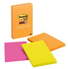 3M Post-it Super Sticky Notes, Rio de Janeiro Collection, Lined