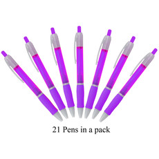 21 Neo Pens in a Pack. with Black German Ink - Purple
