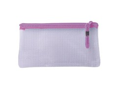 Treeline: Mesh Pencil Bag with Purple Zip - 22cm