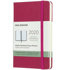 Moleskine 2020 Weekly Planner, 12m, Pocket, Snappy Pink, Hard Cover (3.5 X 5.5)