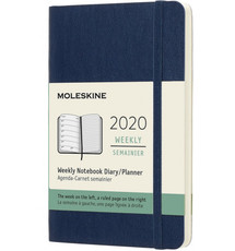 Moleskine 2020 Weekly Planner, 12m, Pocket, Sapphire Blue, Soft Cover (3.5 X 5.5)