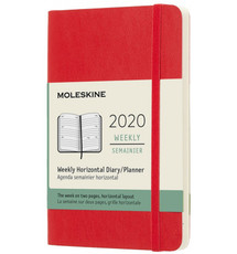 Moleskine 2020 Weekly Horizontal Planner, 12m, Pocket, Scarlet Red, Soft Cover (3.5 X 5.5)