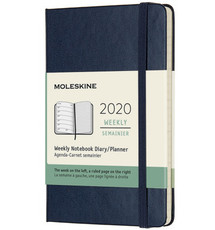 Moleskine 2020 Weekly Planner, 12m, Pocket, Sapphire Blue, Hard Cover (3.5 X 5.5)