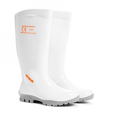 Shova Oil and Acid Resistant Safety Gumboot - White/Grey