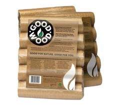 Good Wood Firewood- 3 Packs of Dry, Compressed Sawdust Logs 18kgs