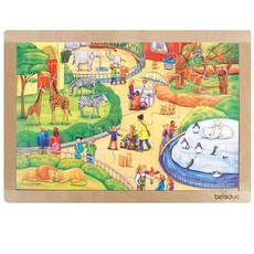 Beleduc Germany Frame Puzzle Zoo 24 Pieces size 270 x 10 x 400 mm