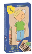 Beleduc Germany 5 in 1 Layer Puzzle Boy 28 Pieces size 350 x 20 x 170 mm