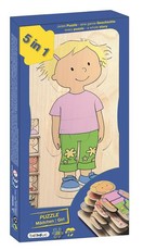 Beleduc Germany 5 in 1 Layer Puzzle Girl 28 Pieces size 350 x 20 x 170 mm