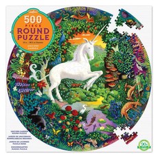 eeBoo Family Puzzle - Unicorn Garden (500 Piece)