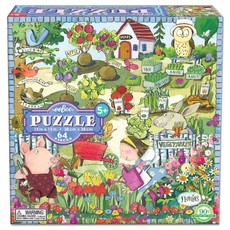 eeBoo Children's Puzzle - Growing a Garden (64 Piece)